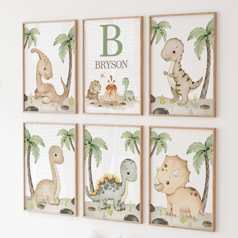 Baby Nursery Tree - 6 видов нейтральных картин на холсте