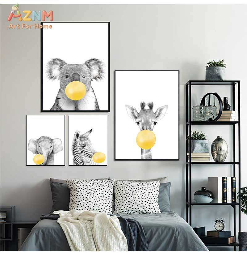 Baby Nursery Yellow - Постер-принт для детской комнаты: Желтые шары,