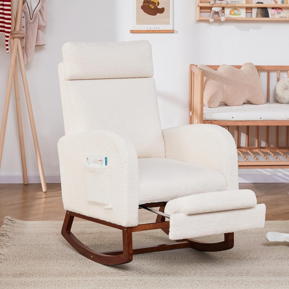 Baby Nursery Glider Chair - Кресло-качалка Детское кресло с высокой спинкой,