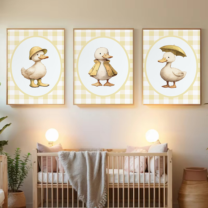Baby Nursery Yellow - Постер на холсте «Маленькая утка» в