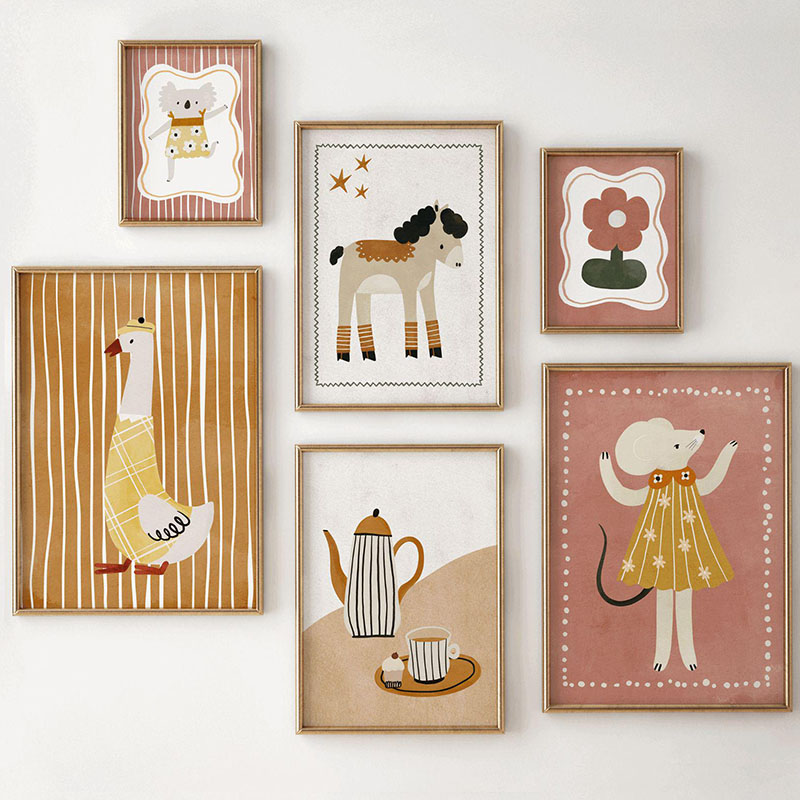 Baby Nursery Images - Постеры с изображением мыши, гуся, лошади,