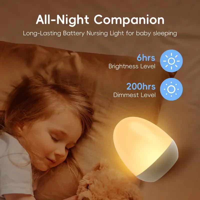 Baby Nursery Temperature - Сенсорный ночник для детской, перезаряжаемый портативный