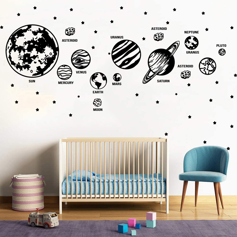 Baby Nursery Modern - Астрономическая Настенная Наклейка на стену с