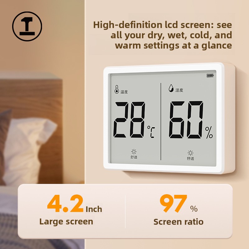 Baby Nursery Temperature - Цифровой настенный термометр-гигрометр JZD с высокой