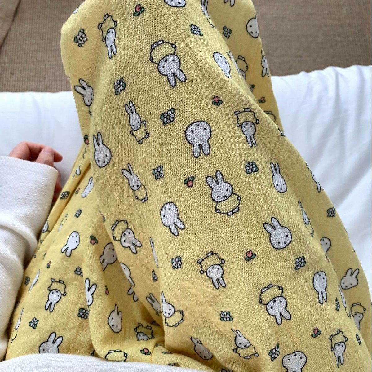 Baby Nursery Yellow - Желтые домашние брюки Miffy из 100%