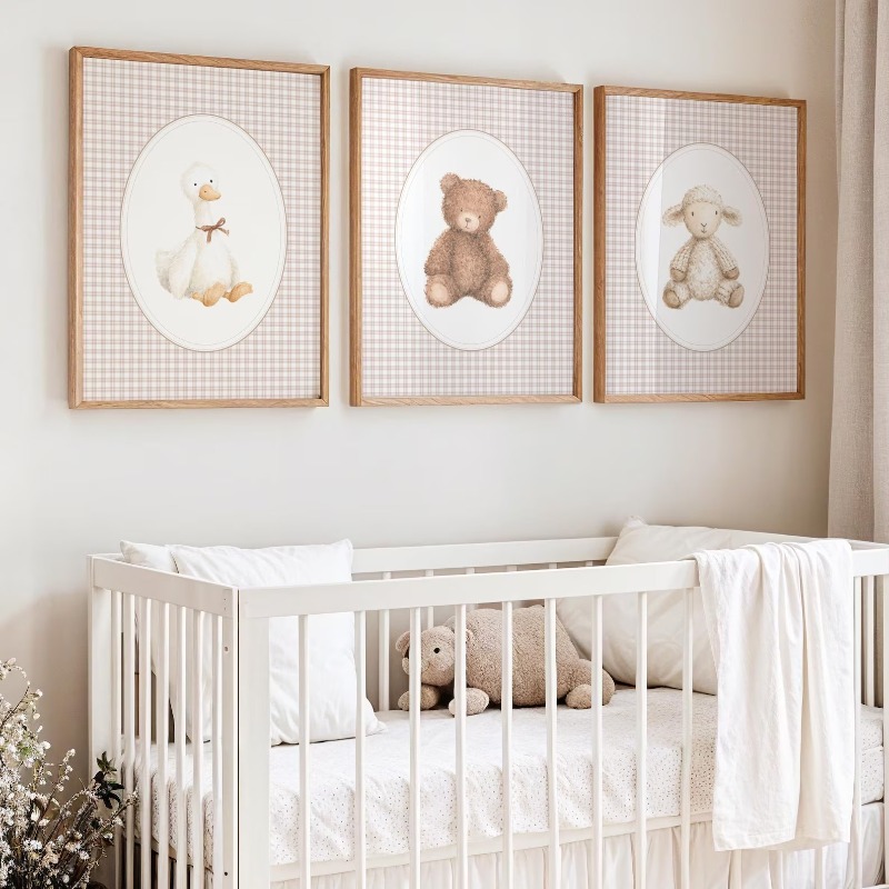 Baby Nursery Gender Neutral - Набор принтов для детской комнаты с