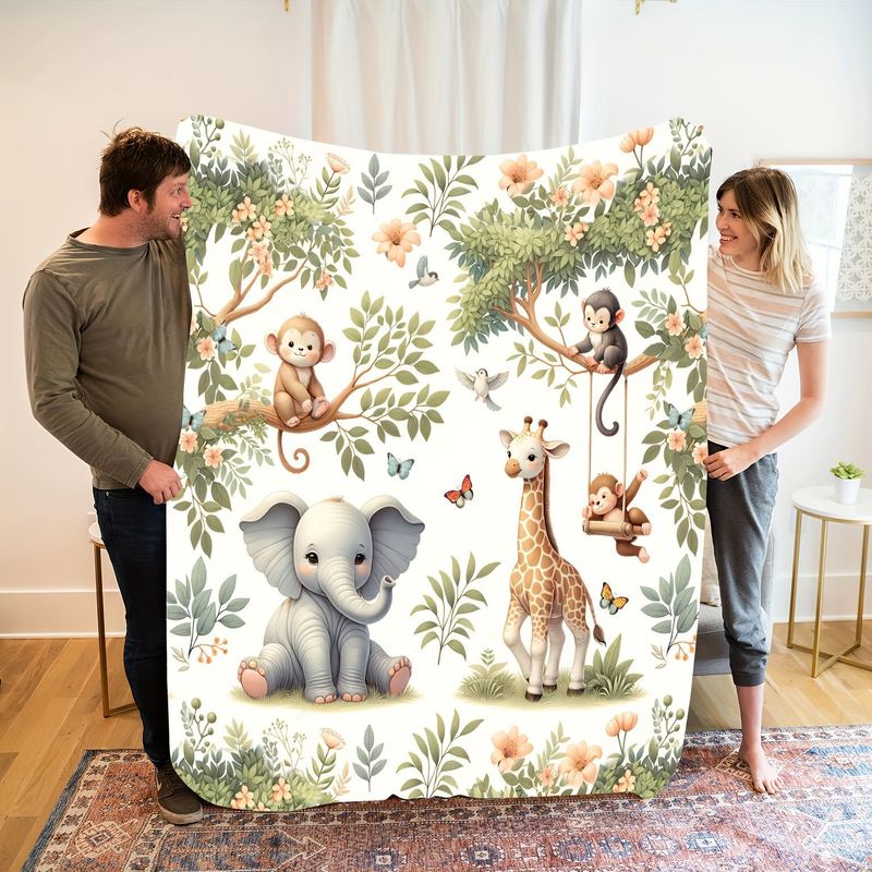 Детское одеяло VIKAMA с акваре – обзор и цена Baby Nursery Animal Prints