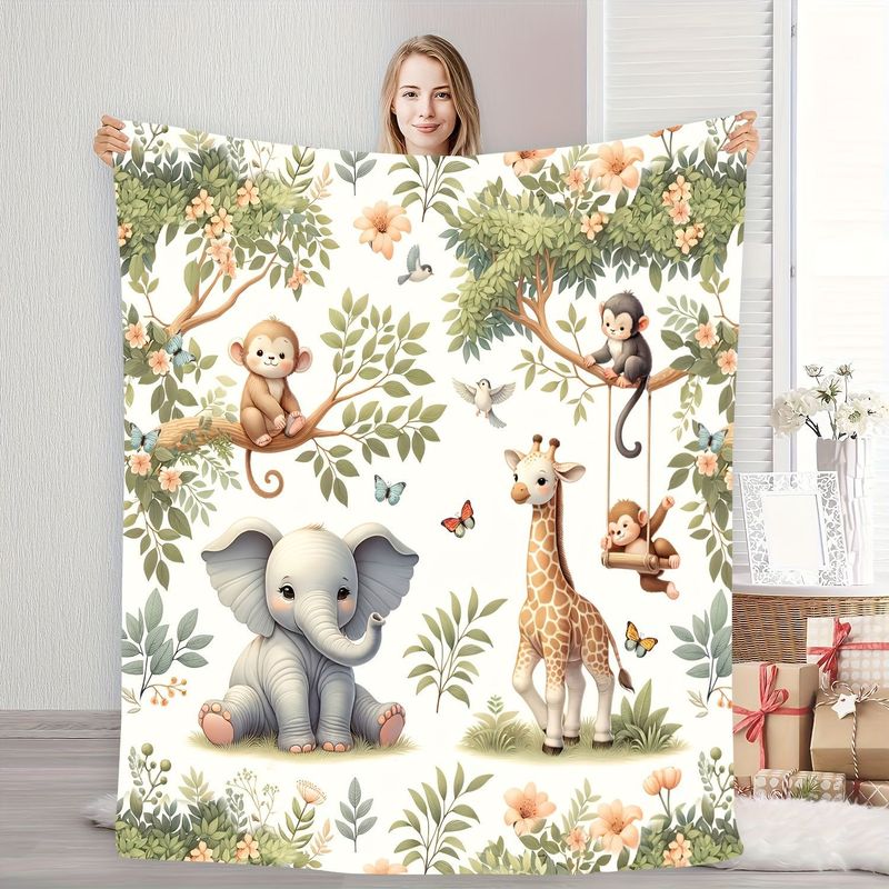 Детское одеяло VIKAMA с акваре – обзор и цена Baby Nursery Animal Prints