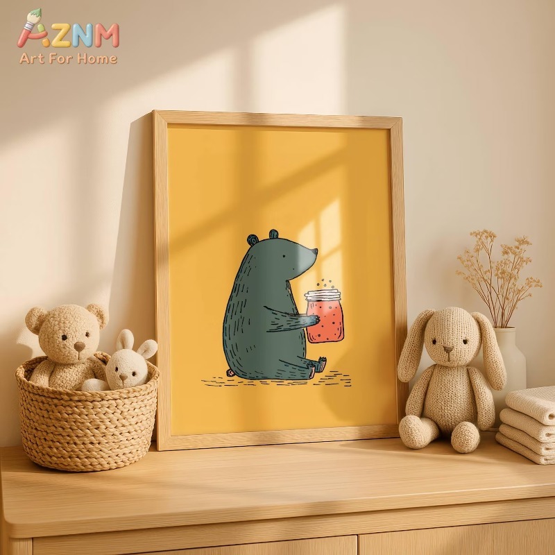 Настенное искусство на холсте  – обзор и цена Baby Nursery Yellow