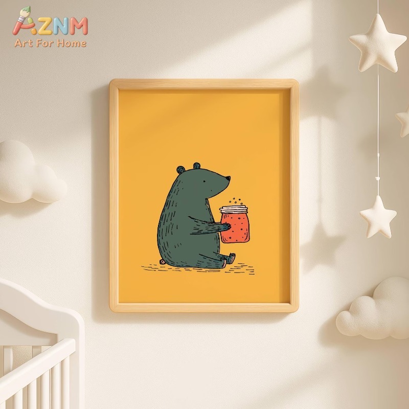 Настенное искусство на холсте  – обзор и цена Baby Nursery Yellow