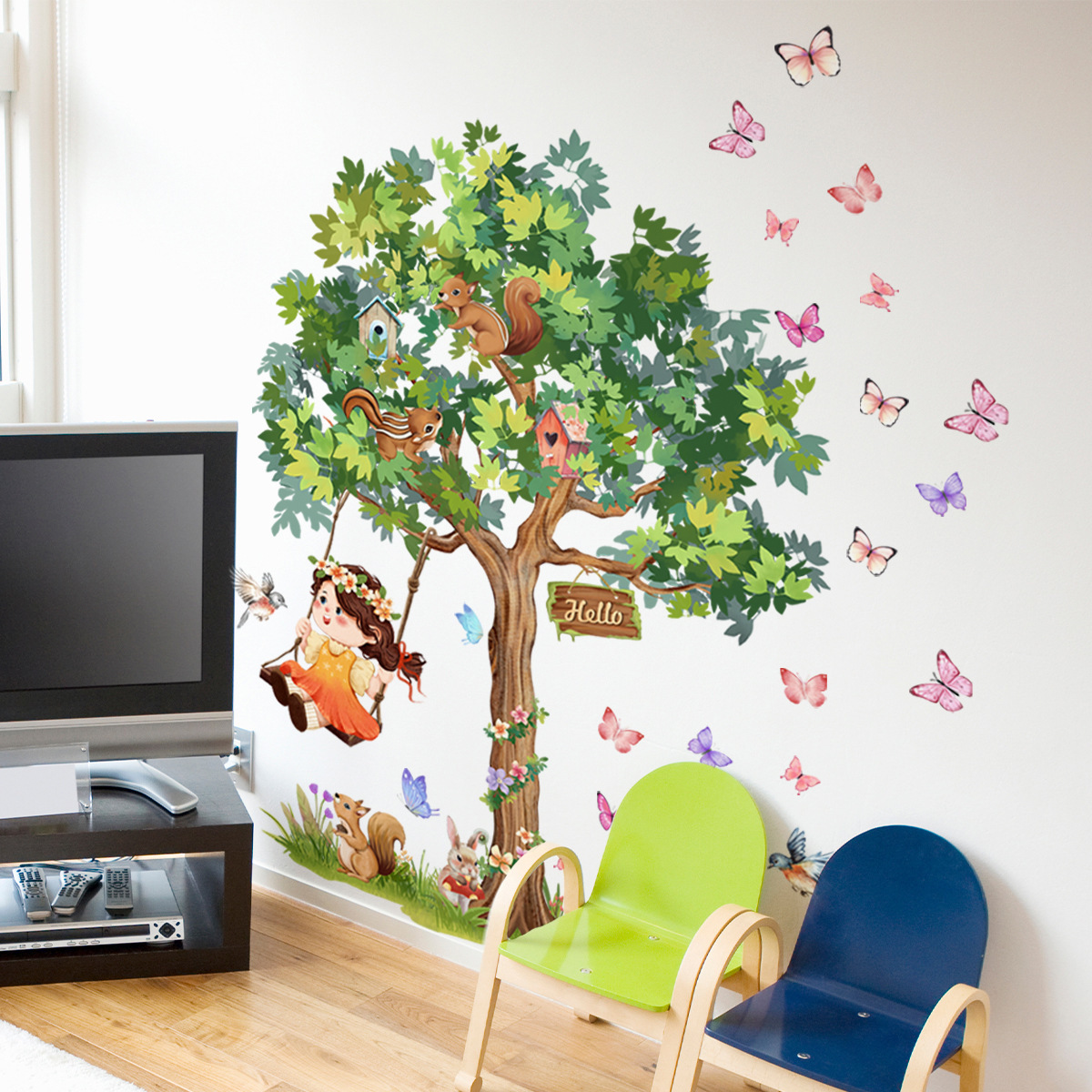 Качающаяся наклейка под дерево – обзор и цена Baby Nursery Tree