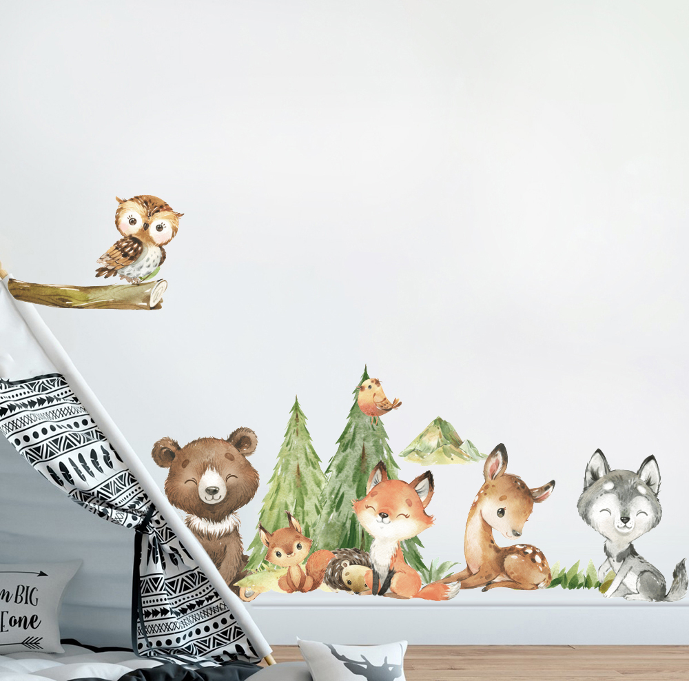 Мультяшная акварель, лес, живо – обзор и цена Baby Nursery Tree