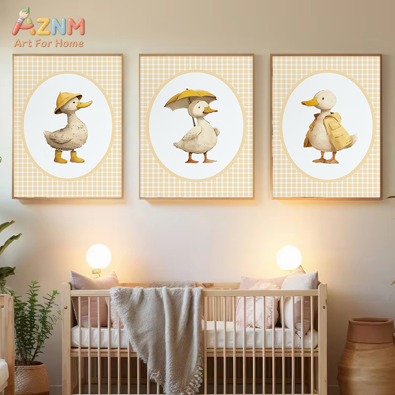 Настенный холст AZNM с милой у – обзор и цена Baby Nursery Yellow