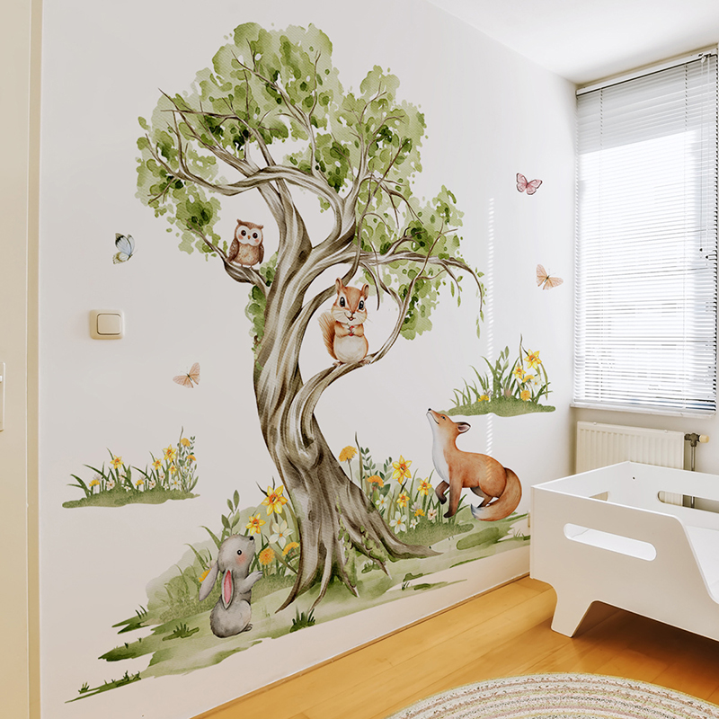 Акварельный лес, большое дерев – обзор и цена Baby Nursery Tree
