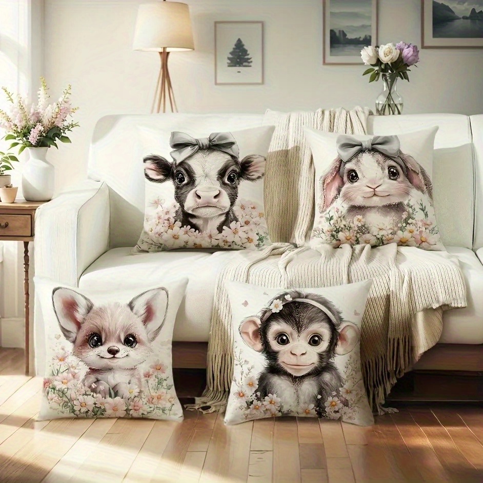 Милые наволочки с изображением – обзор и цена Baby Nursery Animal Prints