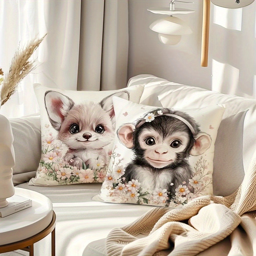 Милые наволочки с изображением – обзор и цена Baby Nursery Animal Prints