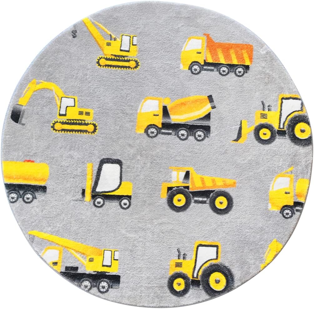 Серый круглый коврик с желтыми – обзор и цена Baby Nursery Yellow