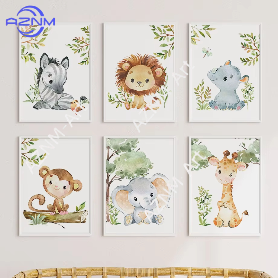 1/6 шт. Акварельные постеры с  – обзор и цена Baby Nursery Room