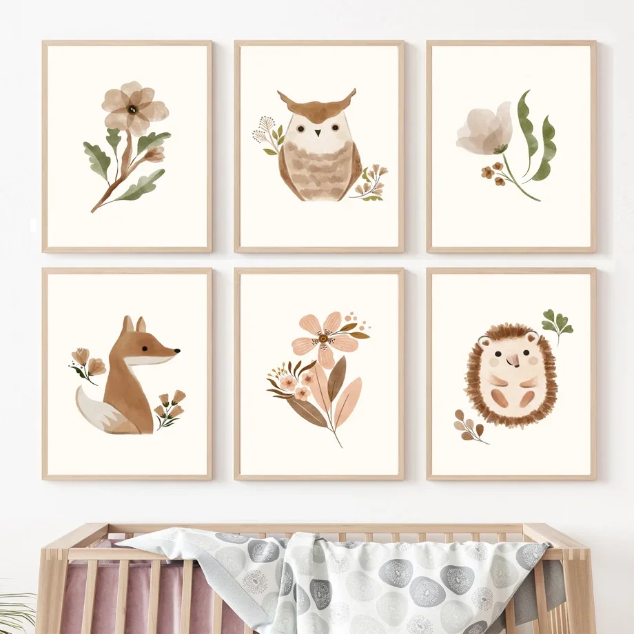 Настенный декор для детской ко – обзор и цена Baby Nursery Animal Theme