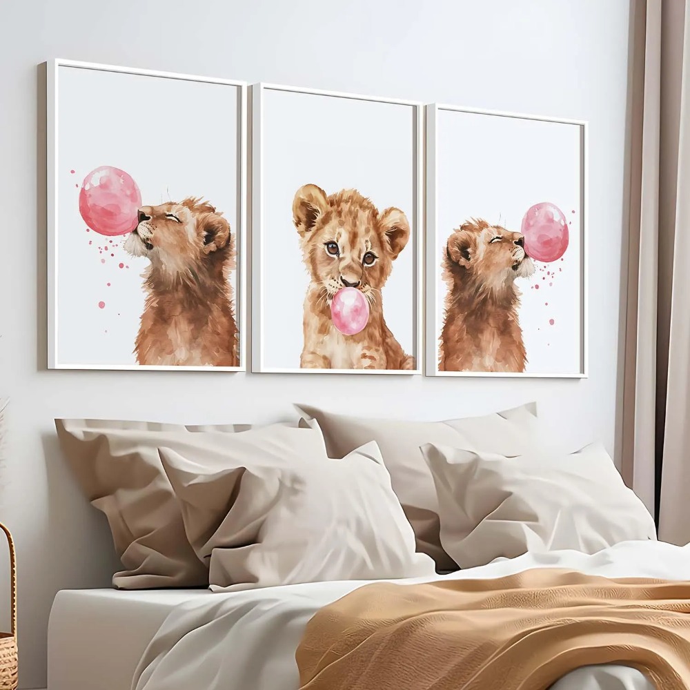 Набор настенных постеров для д – обзор и цена Baby Nursery Animal Theme