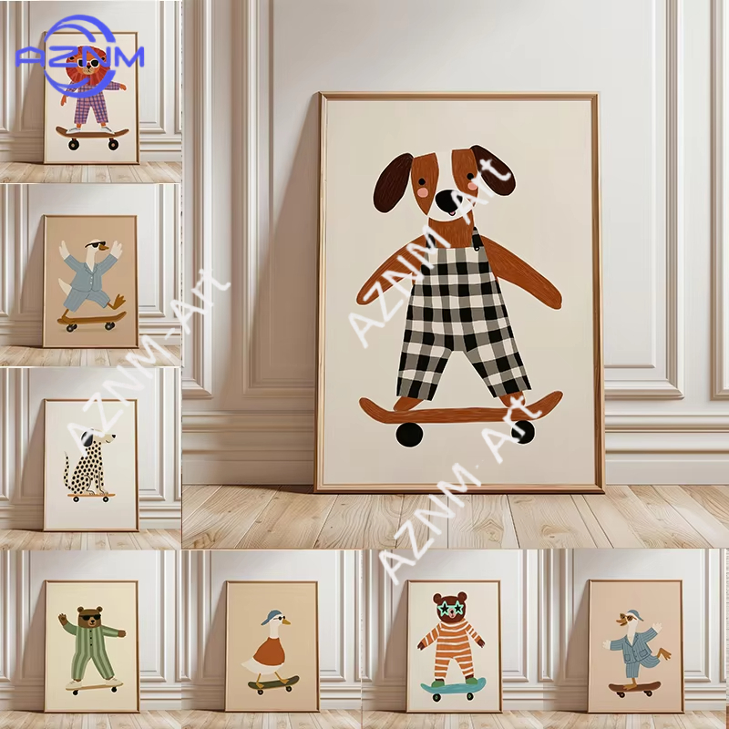 1 шт. Забавный постер с животн – обзор и цена Baby Nursery Animal Prints