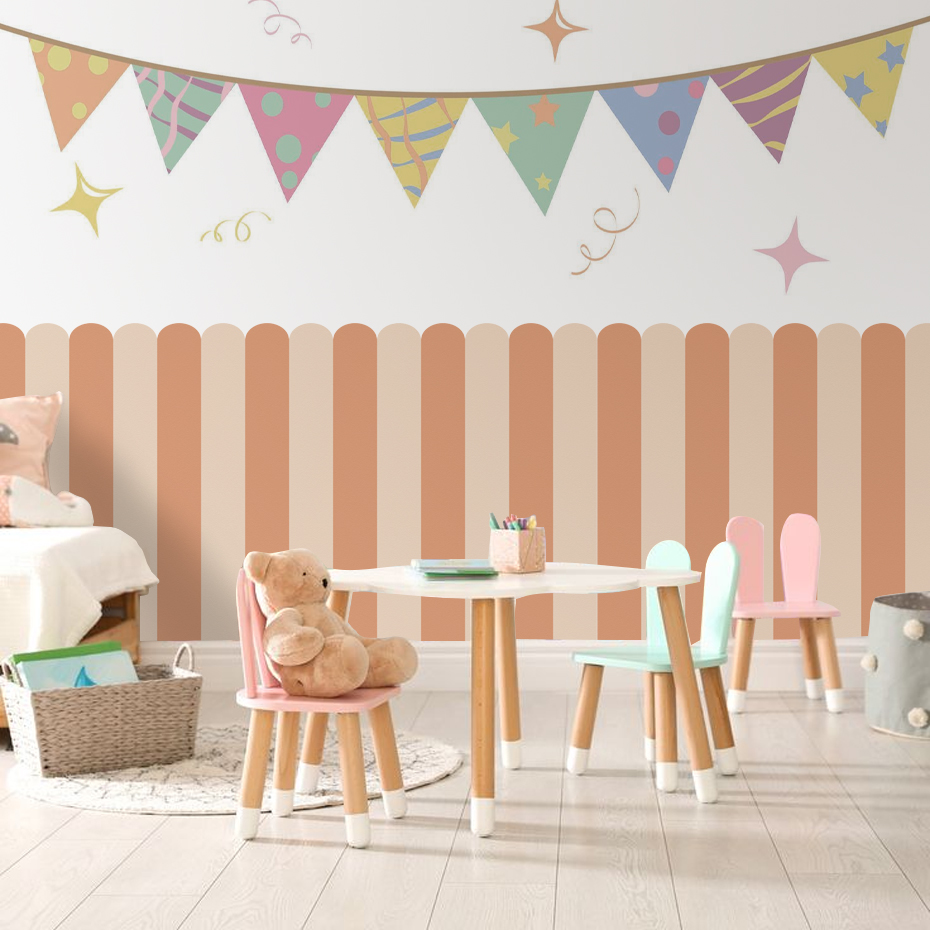Многоцветные обои с дугой в ве – обзор и цена Baby Nursery Room